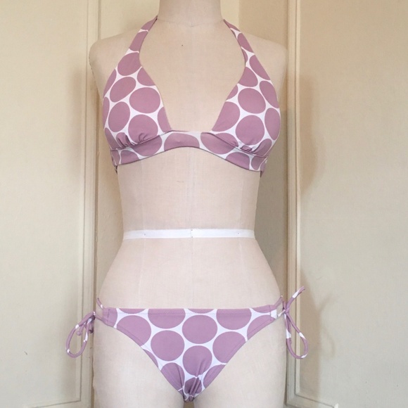 VS Smoky Lilac String Tie Bikini Swimsuit Bottoms - Picture 2 of 9